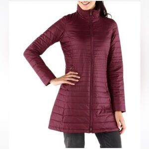 Women's Quilted Burgundy Jacket